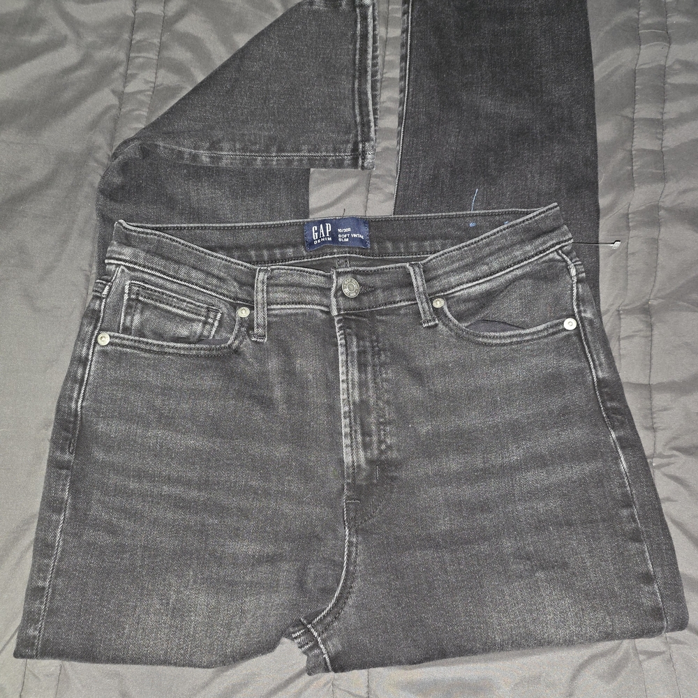 GAP Men's Dark Gray Slim Straight Jeans
